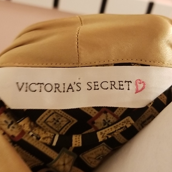 VICTORIA'S SECRET gold/navy print robe - Picture 5 of 7